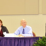 Patient panel listen to Donna Griffith speak about her experience