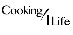 Cooking 4 Life logo black and white